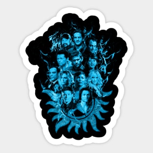 Supernatural Sketch - SPN Blue Sticker